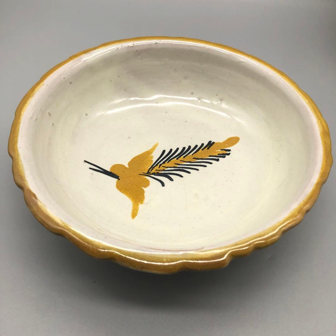 メキシコプエブラタラベラ焼ビンテージ陶器伝統工芸バード鳥ボウル鉢19cm5点B