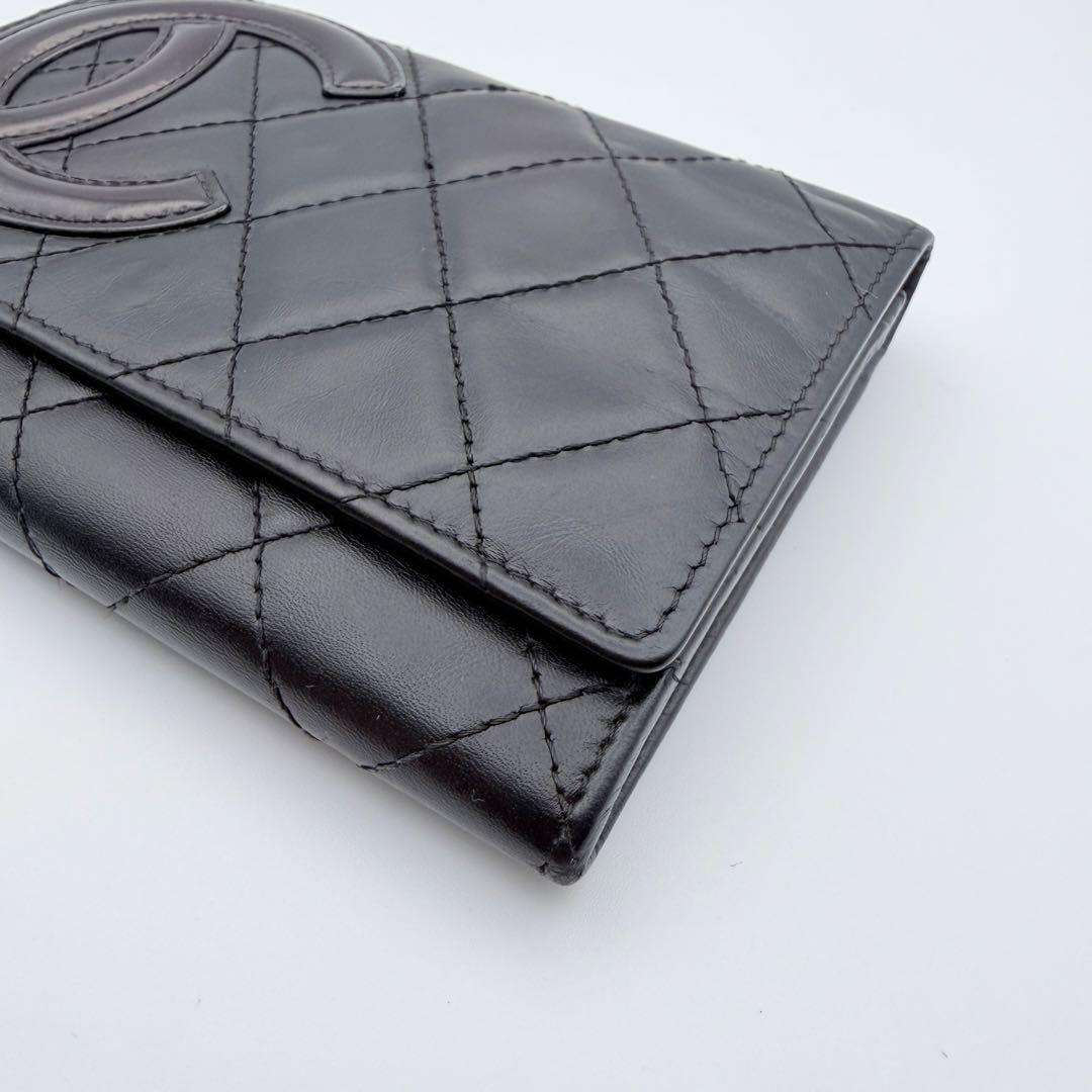 CHANEL シャネル 財布 カンボンライン 二つ折り 美品