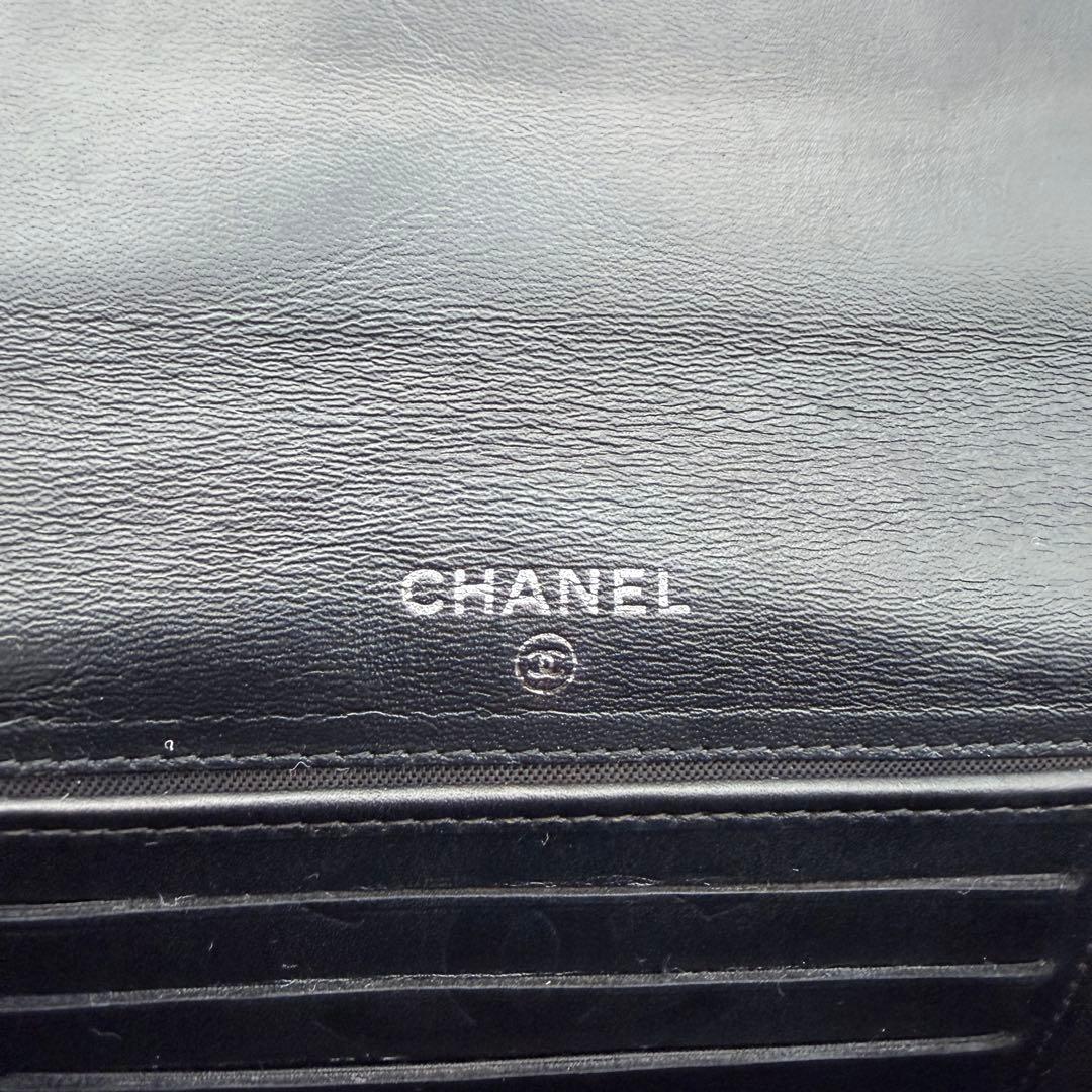 CHANEL シャネル 財布 カンボンライン 二つ折り 美品