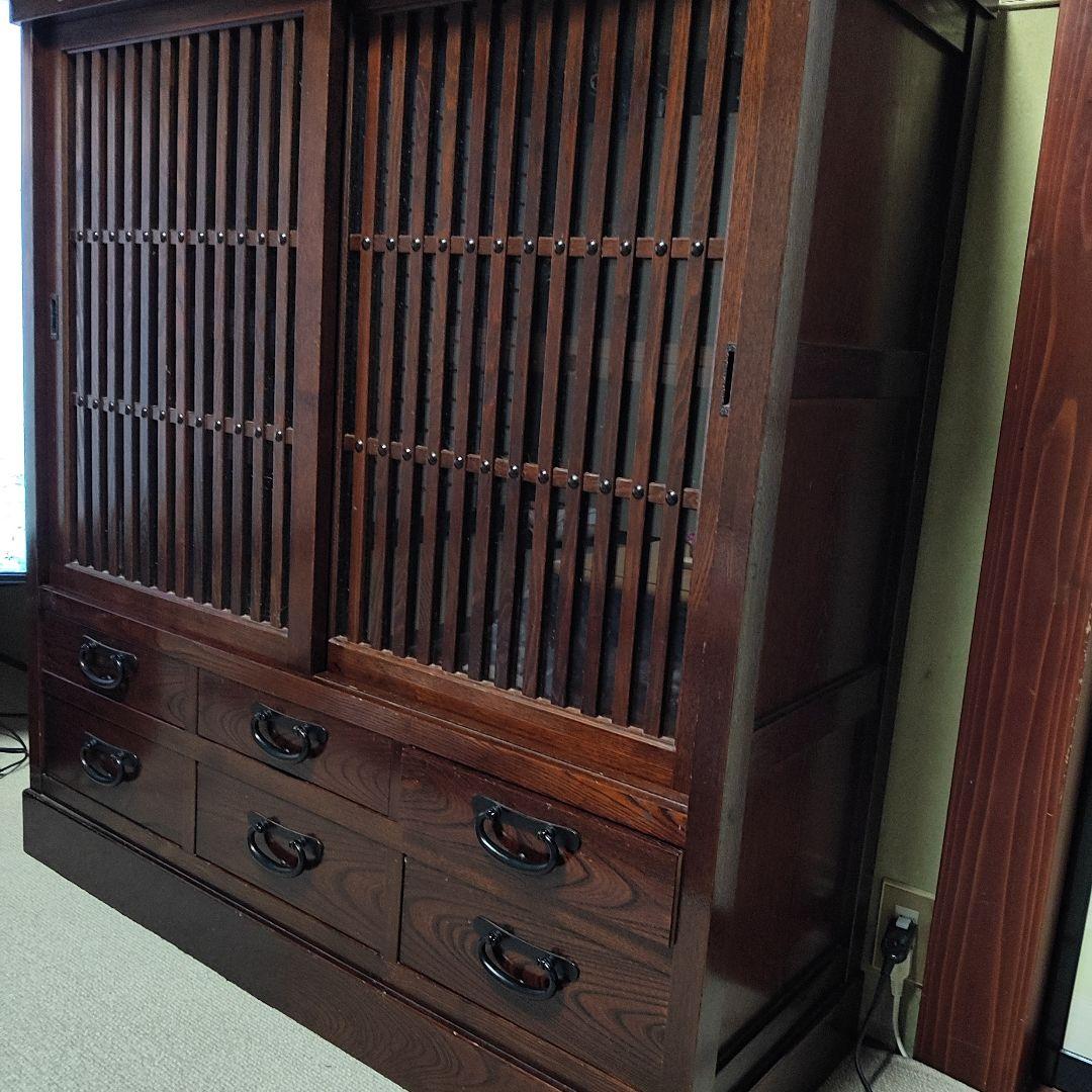 専用です。和箪笥 ダークブラウン　茶箪笥 6引き出し スラットデザイン