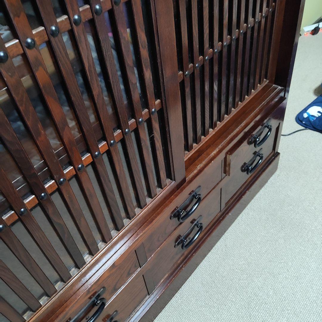 専用です。和箪笥 ダークブラウン　茶箪笥 6引き出し スラットデザイン