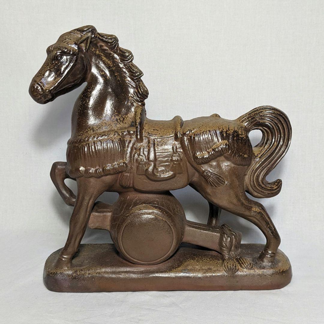 小野田瑞穂 備前焼 午置物 馬 細工物 オブジェ ウマ 縁起物 競馬 金運 財運