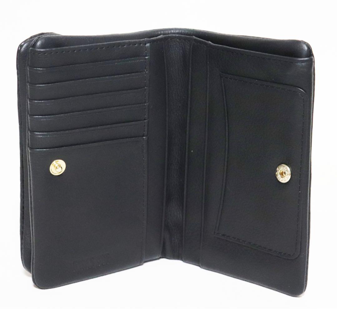 《アナスイ》新品 可愛いネコちゃん 星型押しレザー 2つ折りがま口財布 口金