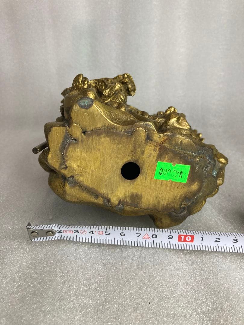 三国 関羽 雲長 武聖 龍 金属製 オブジェ 置物 セット