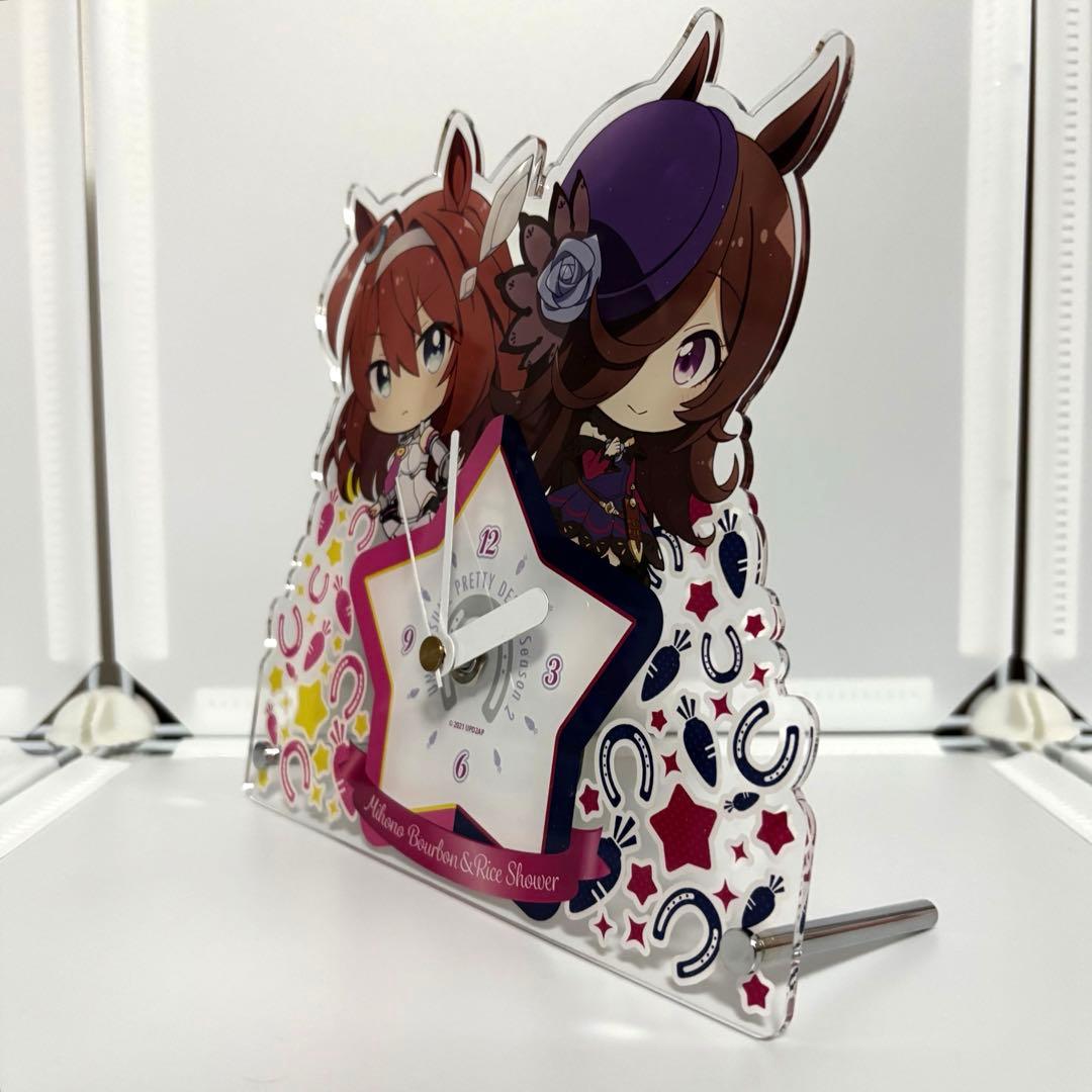 エ*)様 ウマ娘 ぷちちょこアクリル置時計 【ミホノブルボン＆ライスシャワー】