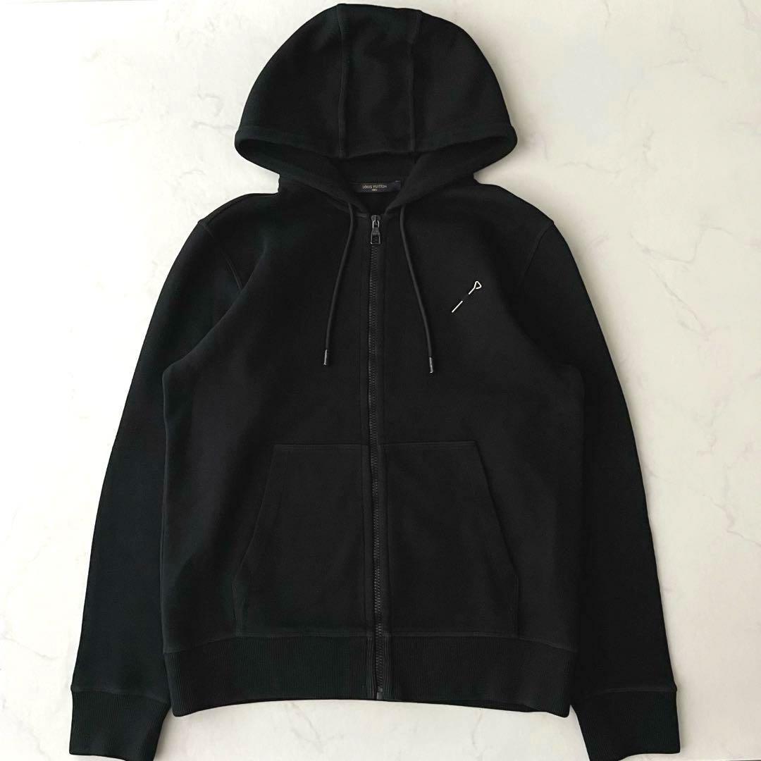 ルイヴィトン ダブルフェイス フルジップパーカー ブラック 黒 S 2021年製