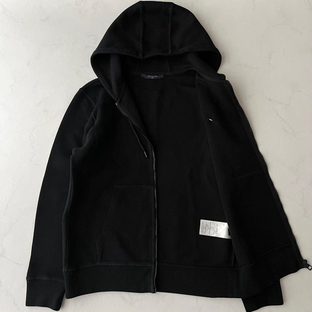 ルイヴィトン ダブルフェイス フルジップパーカー ブラック 黒 S 2021年製
