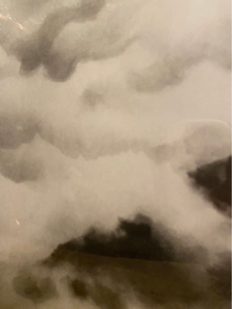 東山魁夷 白雲重疊 水墨 額縁 アート インテリア