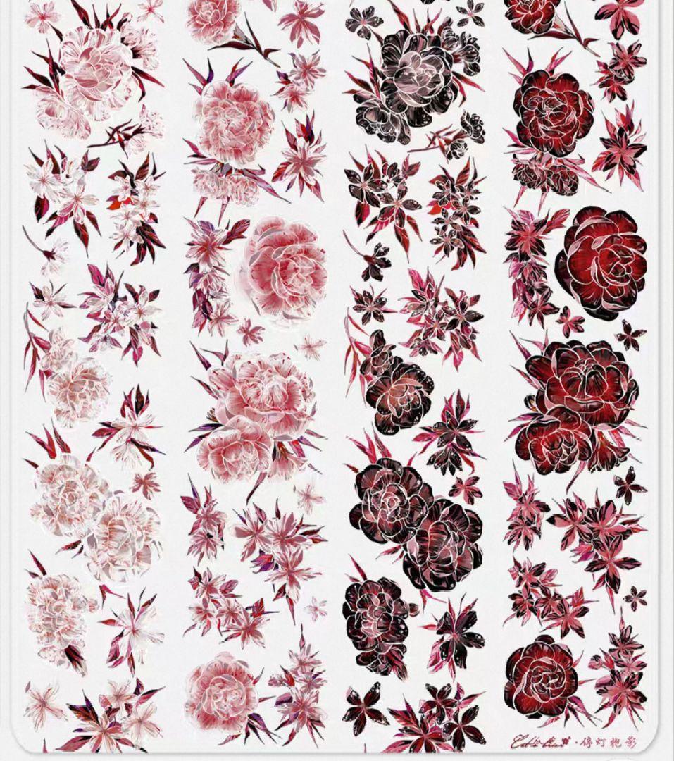 切売 1509★ 海外 マスキングテープ マステ PET 装飾 花 贝壳光