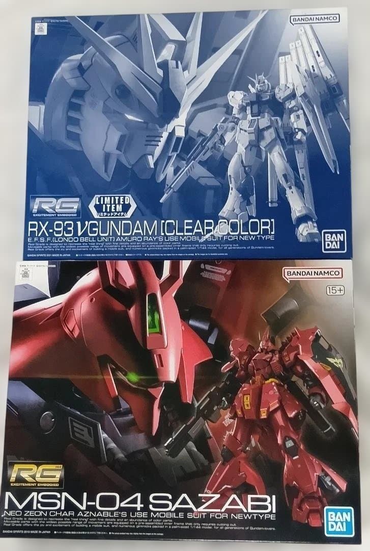 RGサザビー　RGニューガンダム（クリアカラー）2個セット
