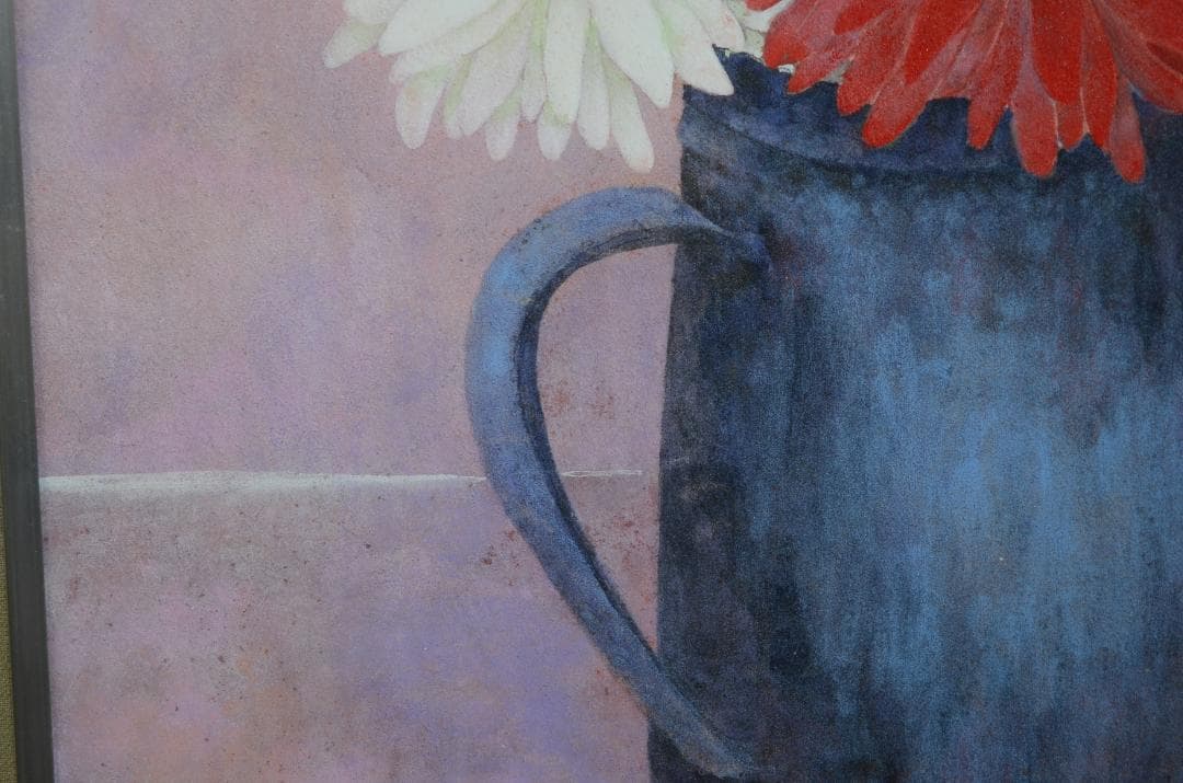 【「ブルーポット」 岩絵の具 額入り】東山魁夷の流派