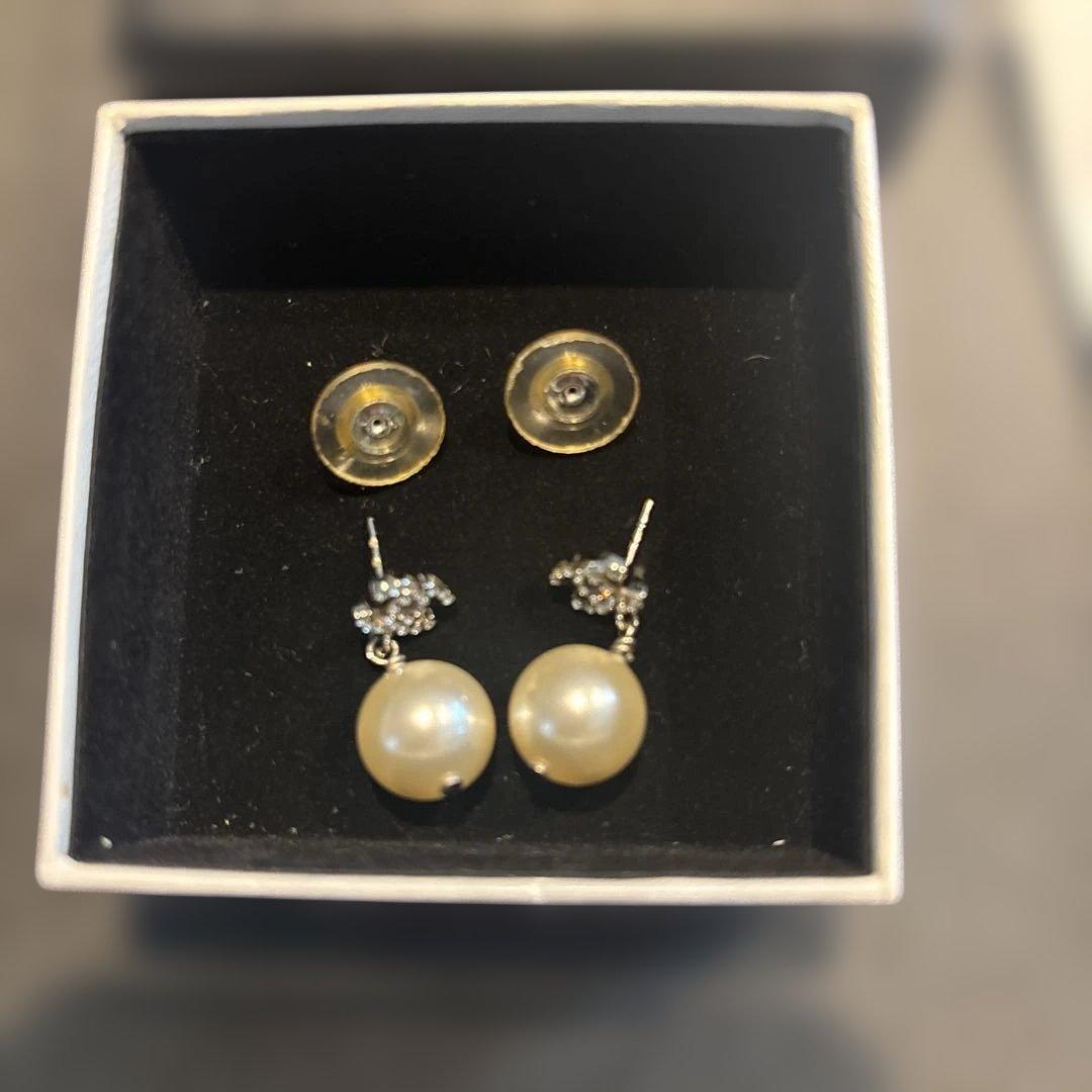 CHANEL パール ドロップピアス