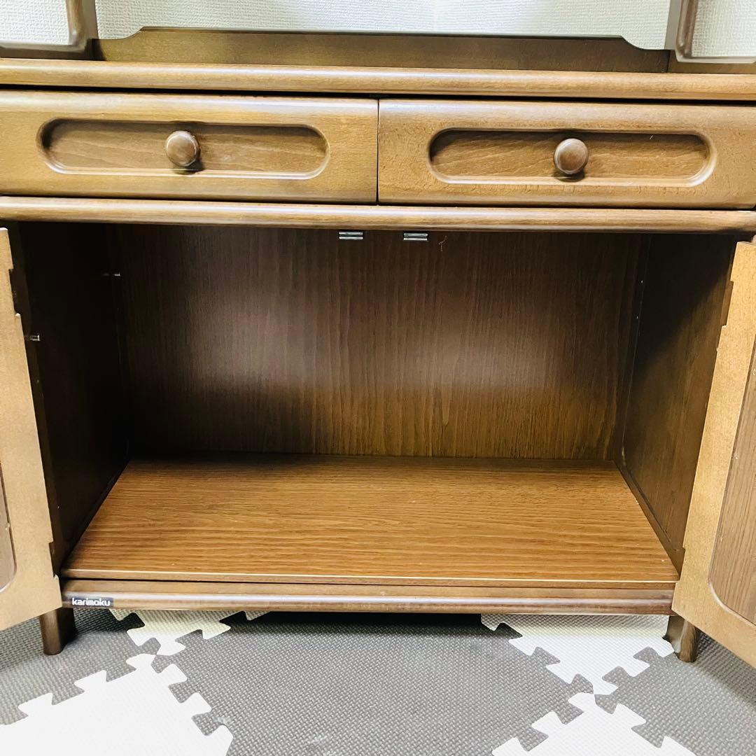Karimoku カリモク家具 木製 電話台 キャビネット 飾り棚 美品 レア