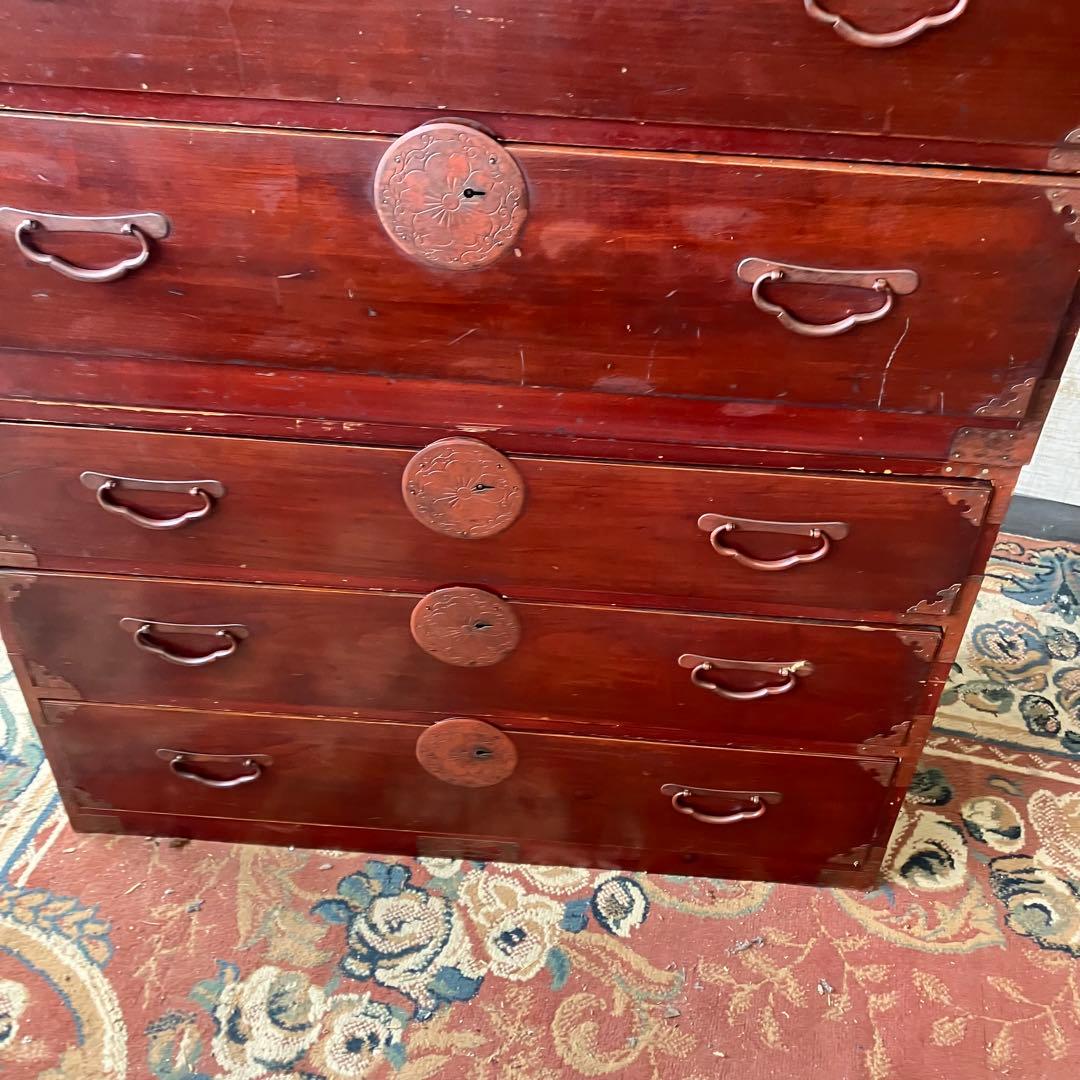 昭和レトロ 古家具 仙台箪笥 3分割 7段 引き出し箪笥 時代箪笥 古民家