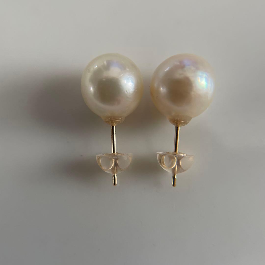 宇和島産 あこや本真珠 パール ピアス K18製（真珠 ピアス）