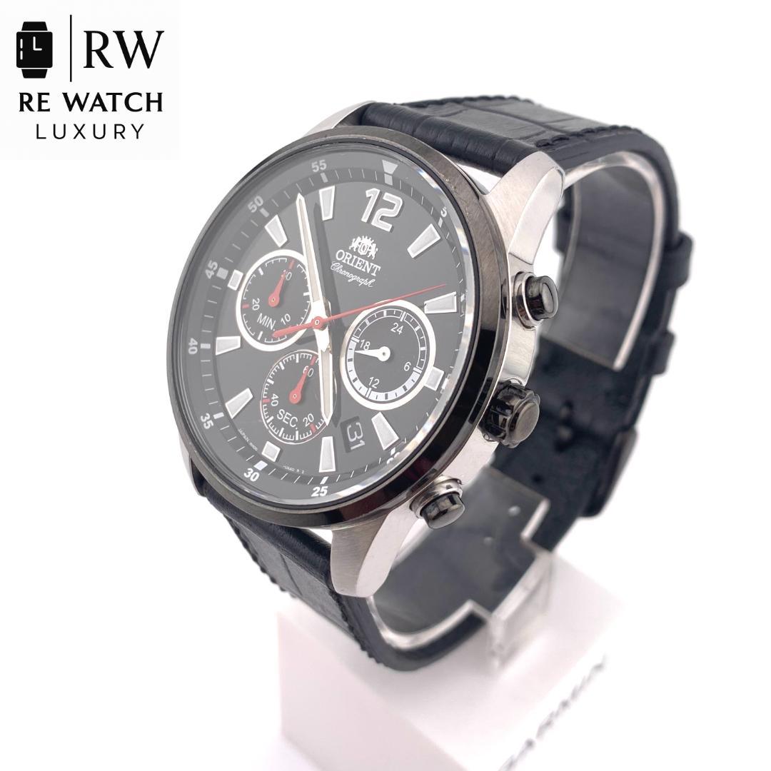7-4704 ORIENT RMD0-UAA0 クロノグラフ ブラック腕時計