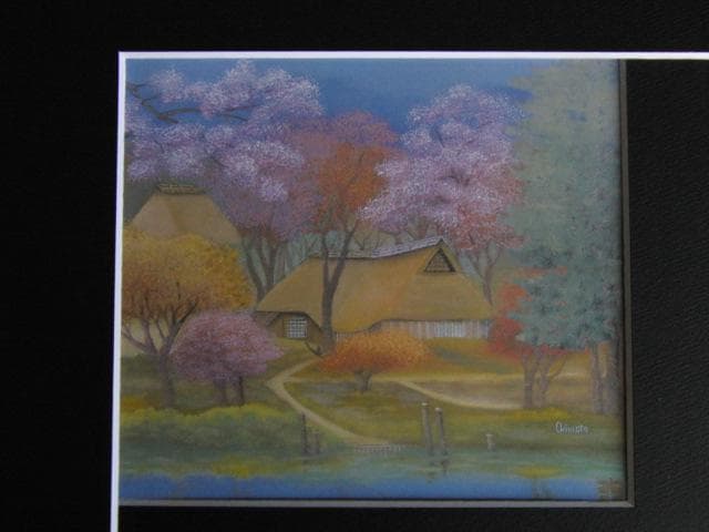 折本美祢子、森の家、希少画集画、新品高級額・額装付、状態良好