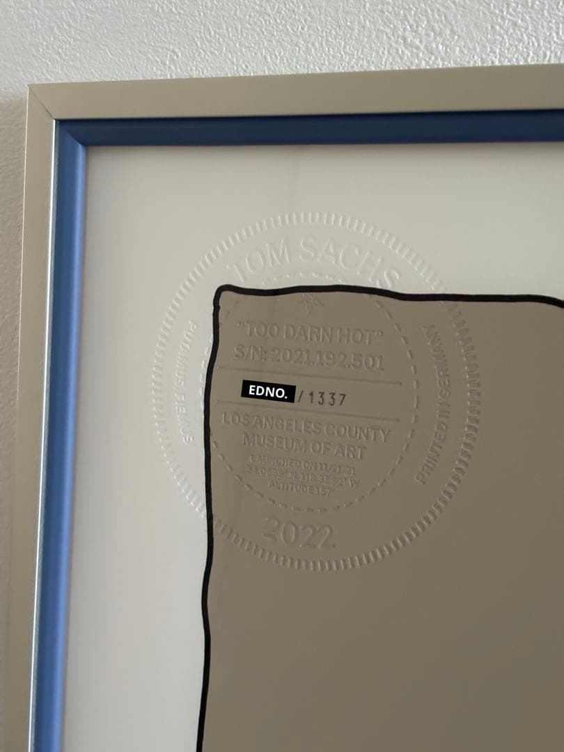 【美品】トムサックス限定シルクスクリーン 額装済み