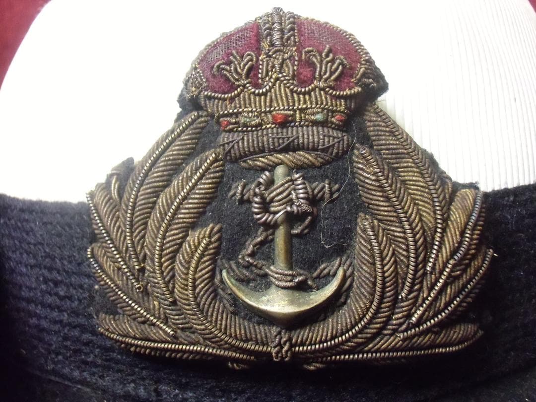 ＧＢ英軍/イギリス軍＊ＲＭ/海軍＊女性将校制帽＊約５３．５ｃｍ（実物）