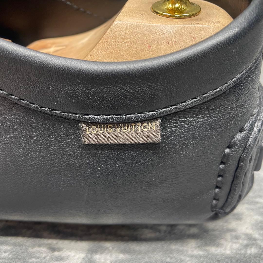 ルイヴィトン ドライビングレザーシューズ モカシンブラック