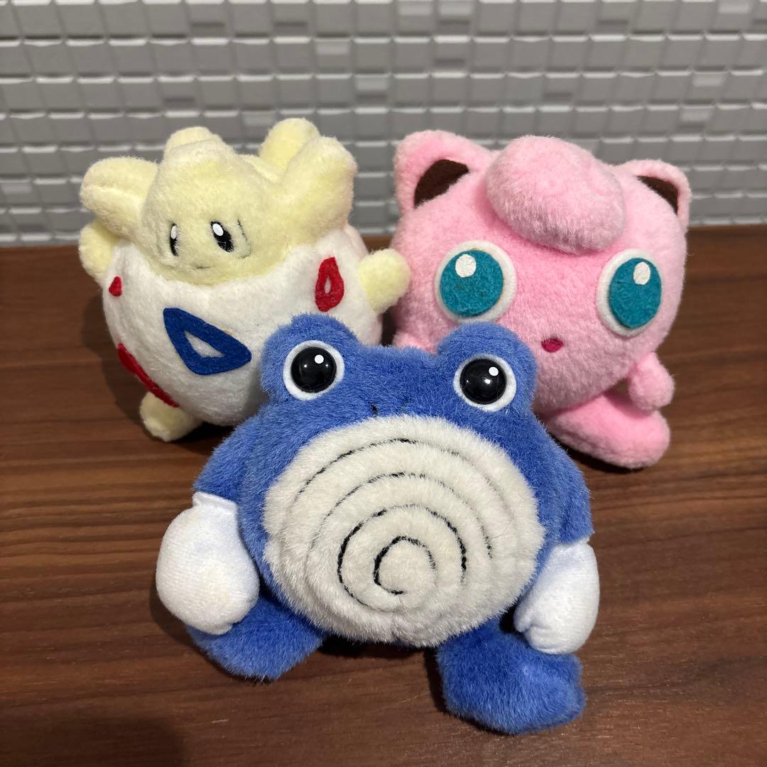 TOMY ポケモン ポケットモンスター ￼当時物 ぬいぐるみ 3体セット レトロ