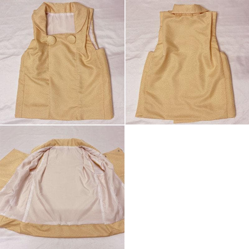 508ag76◎七五三 三歳 女の子 アンティーク着物&被布 レトロ 淡素色◎