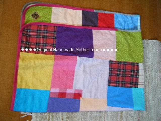 ハンドメイドhandmade★カラフルパッチワークのマルチカバー
