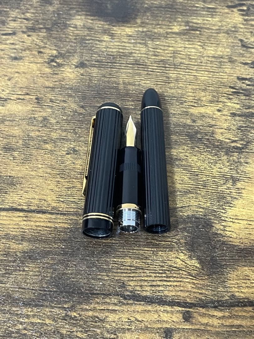 試筆のみ　初代　ジャスタス　14金　ゴールド　万年筆　パイロット　嵌合式　中字