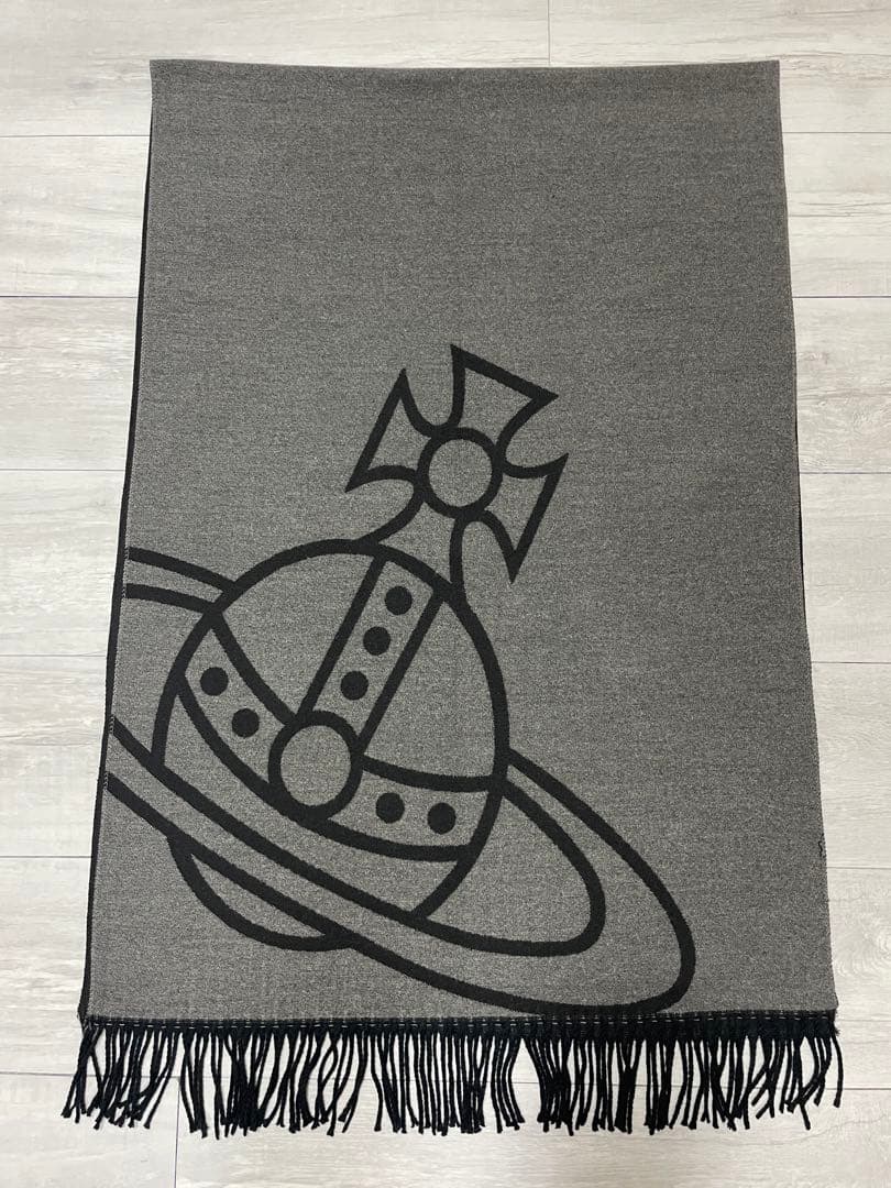 【最大値下げ】未使用　ヴィヴィアンデザインマフラー　ブラック　リバーシブル