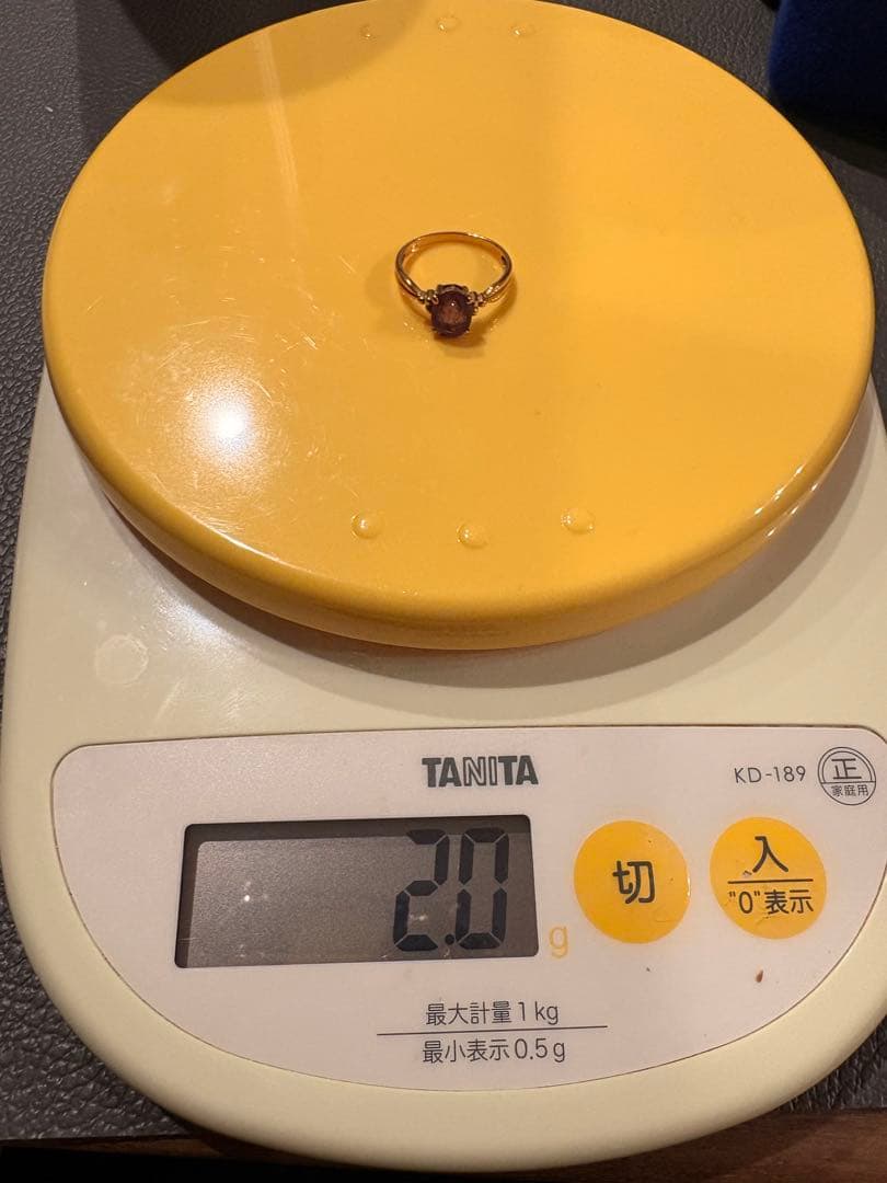 アメジスト 金製リング K18 2g