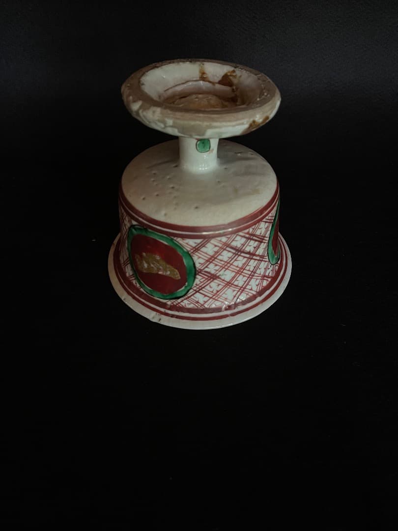 古伊万里　赤絵　高杯　アンティーク