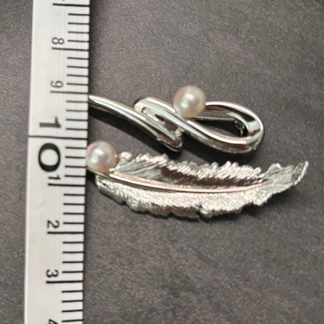 極美品　TASAKI　ブローチ 2点セット　田崎 真珠 パール シルバー 羽