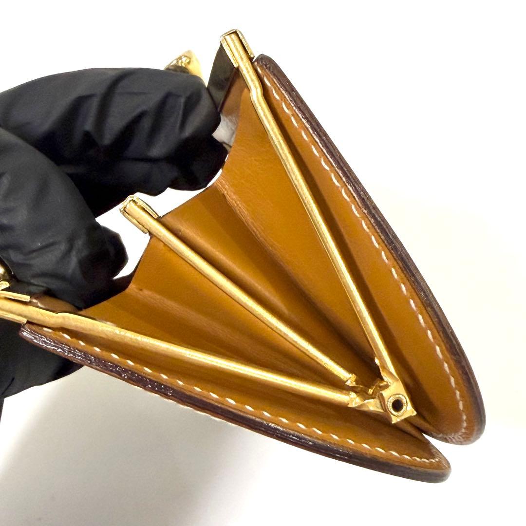 GUCCI グッチ GG柄 がま口 ケース 小銭入れ ベージュ ブラウン