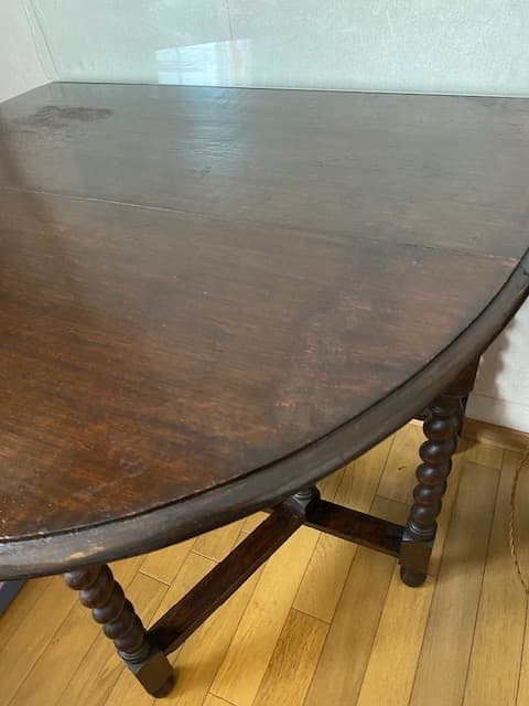 イギリス　アンティーク 木製 ドロップリーフテーブル　バタフライテーブル