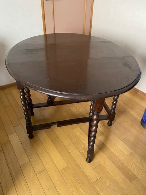 イギリス　アンティーク 木製 ドロップリーフテーブル　バタフライテーブル