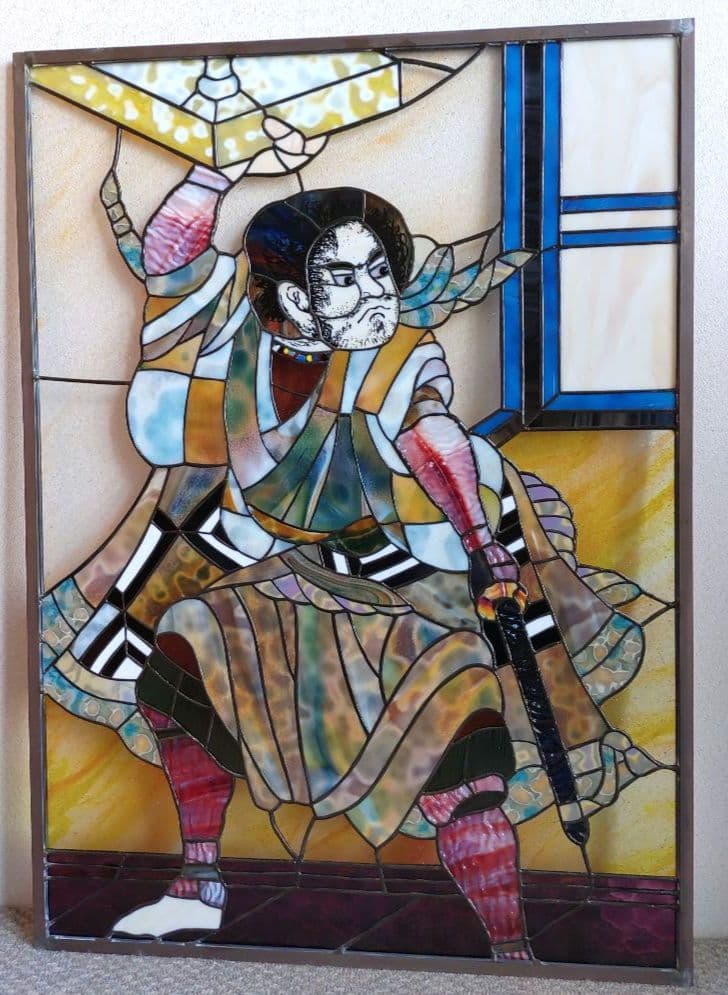 ステンドグラス碁盤のパネル