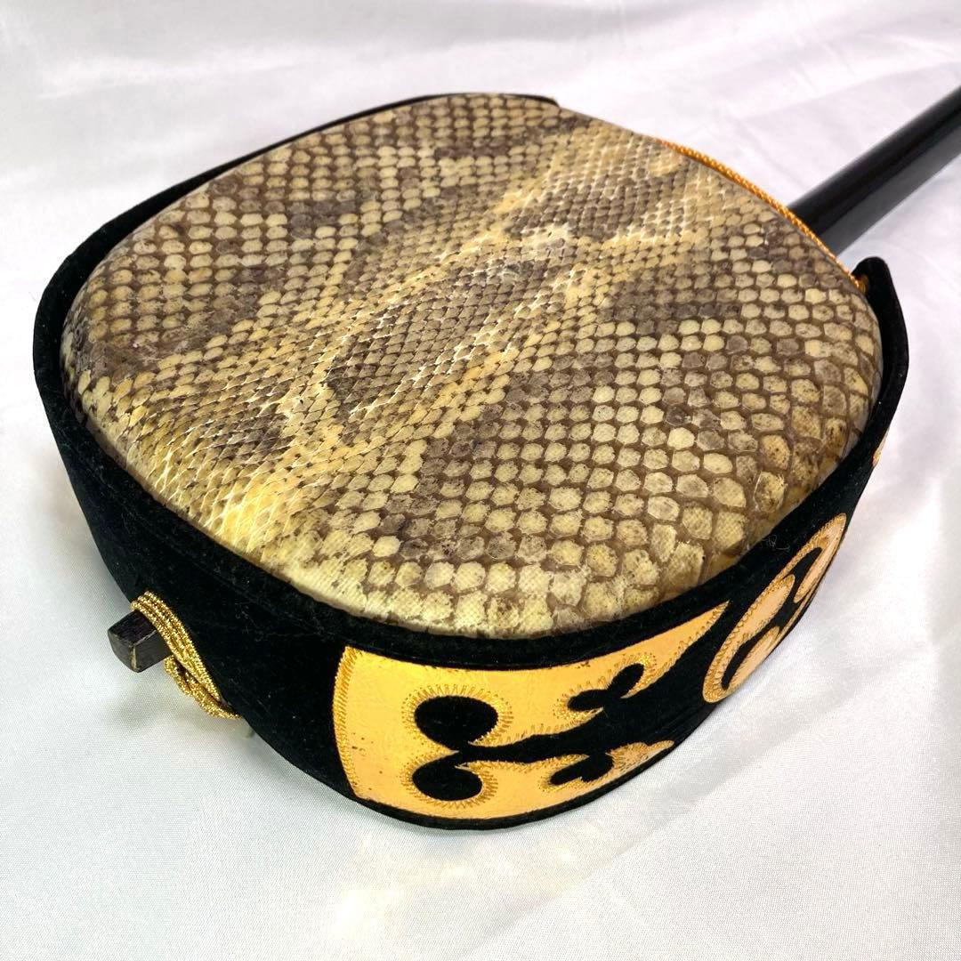 三線 沖縄 蛇革 蛇皮 本革 強化張り 付属品 和楽器 初心者 中級者