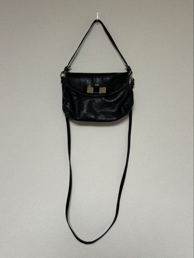 Chlo/クロエ/Lily/リリィ/ミニ ショルダーバッグ/レザー/黒