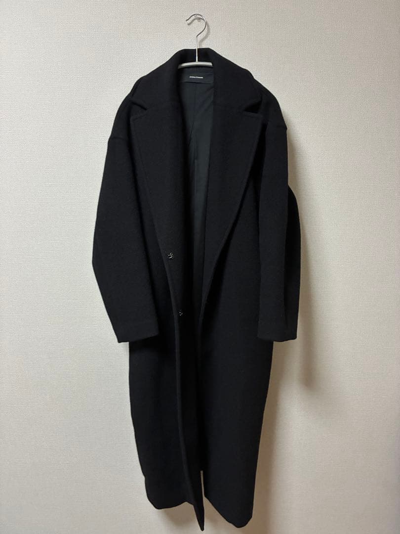 ジャーナルスタンダード　ウール アンゴラ　ロングコート　チェスターコート　黒