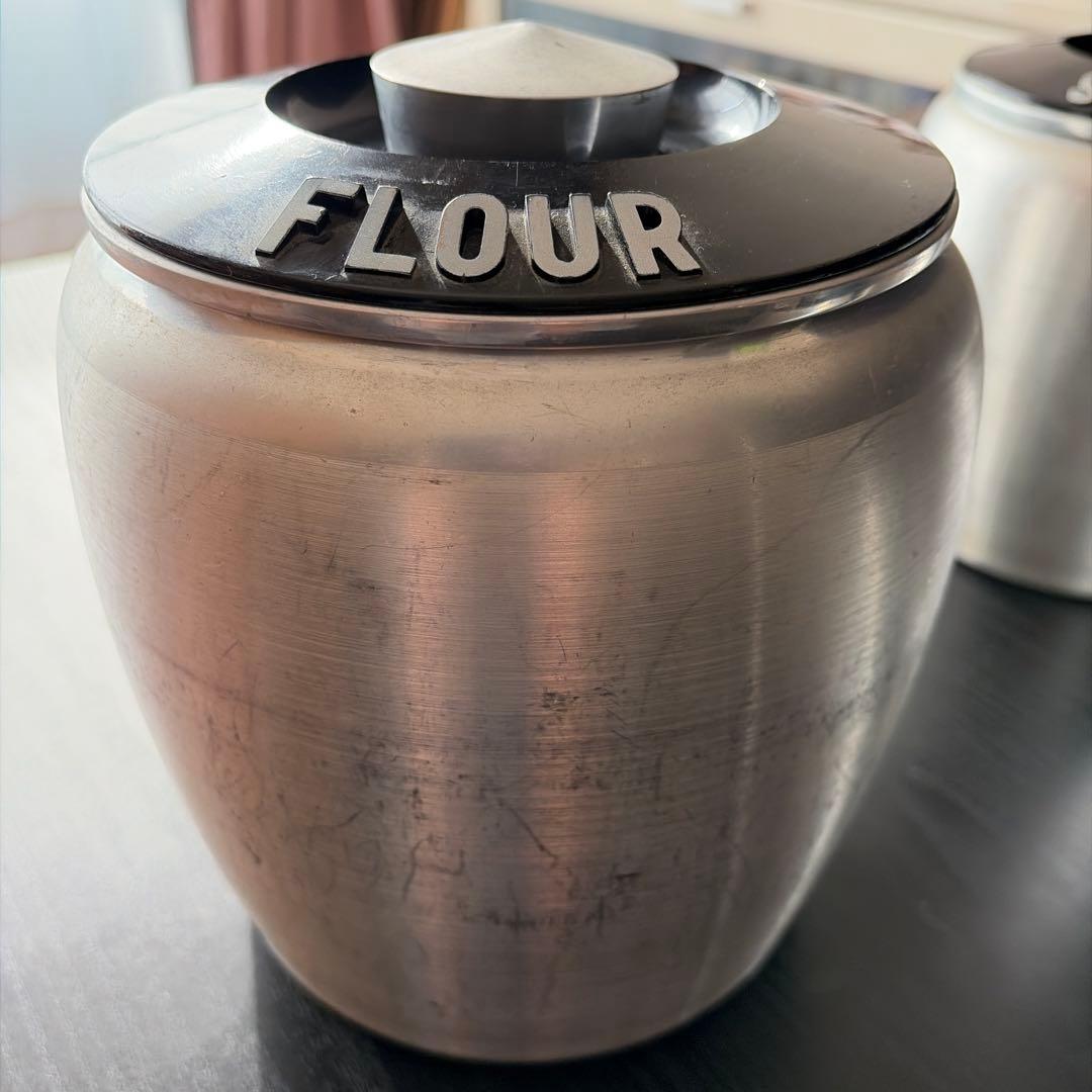 キャニスター4種類レトロ調味料容器セット