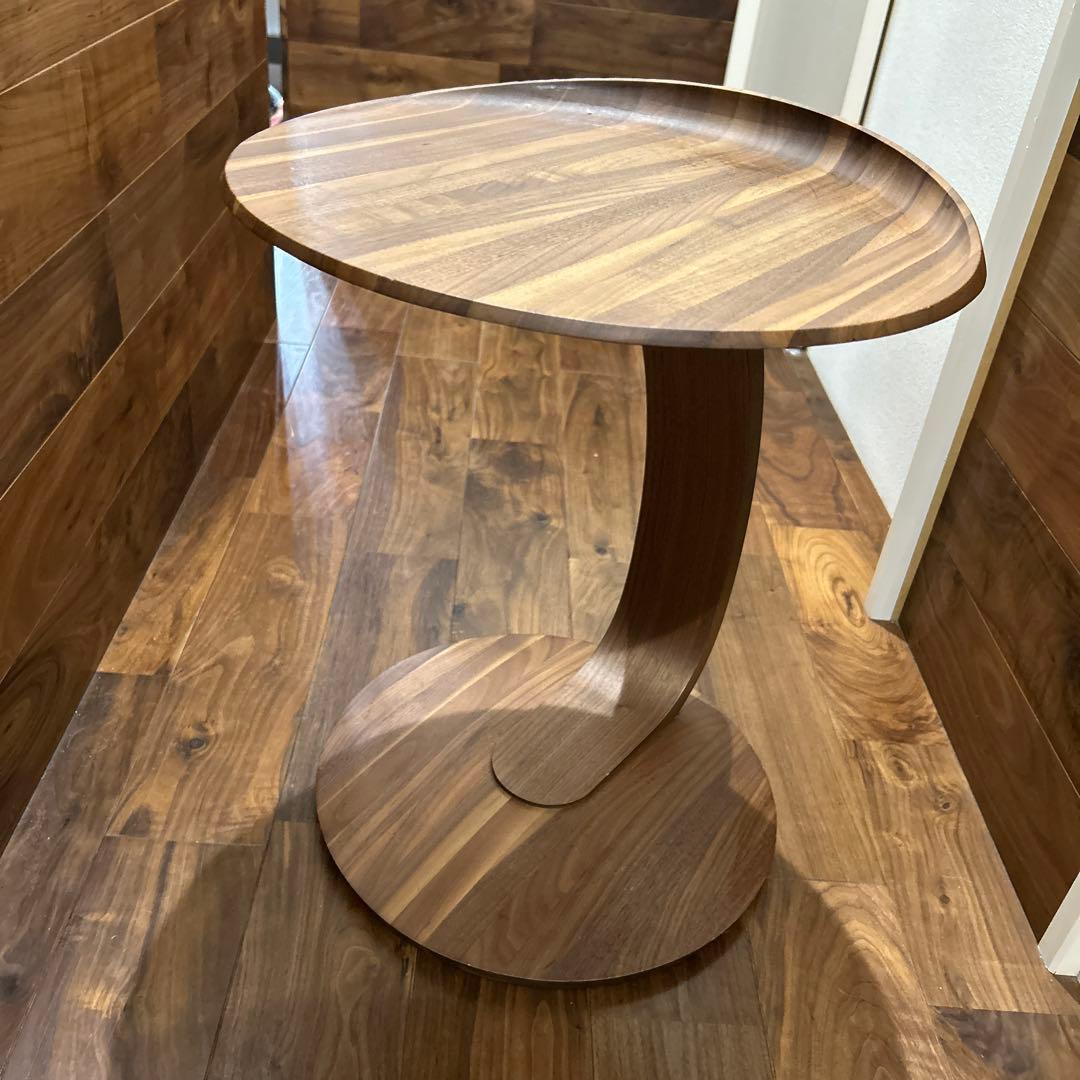 karimoku 木製 円形サイドテーブル