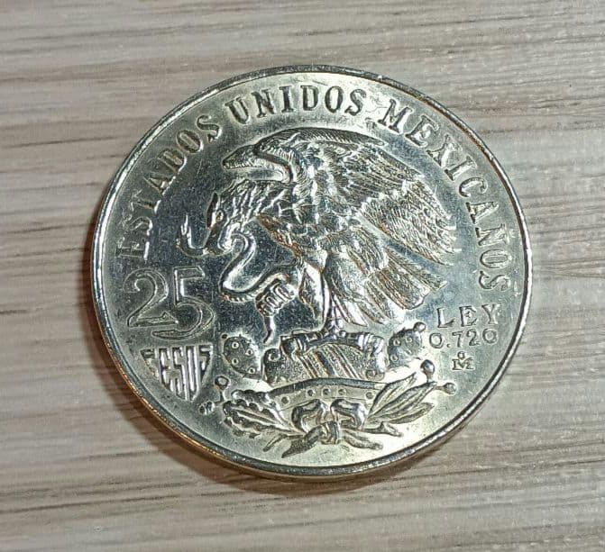 1968年 メキシコオリンピック記念 25ペソ銀貨