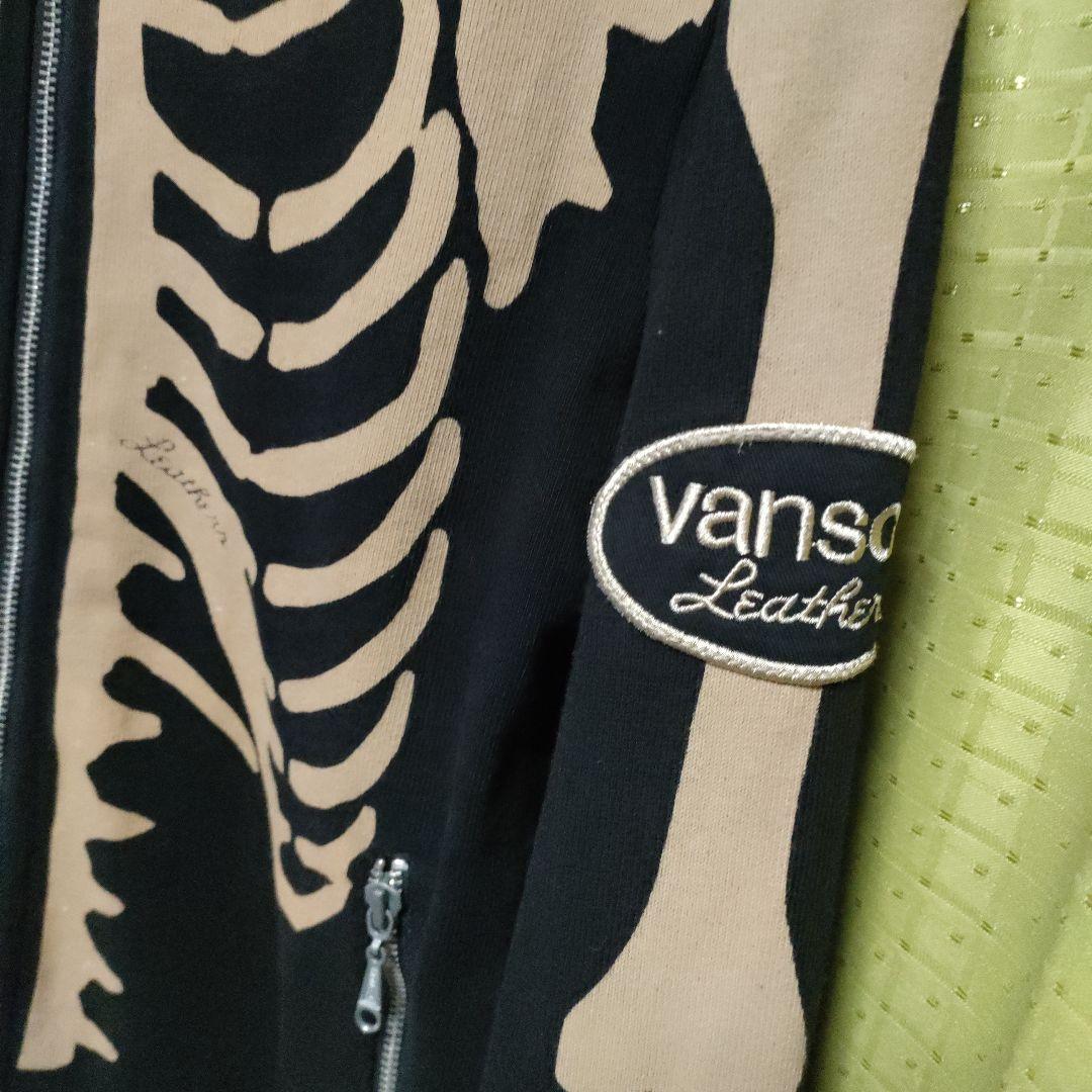 希少 VANSON バンソン シングル ライダース ジャケット スカル ボーン