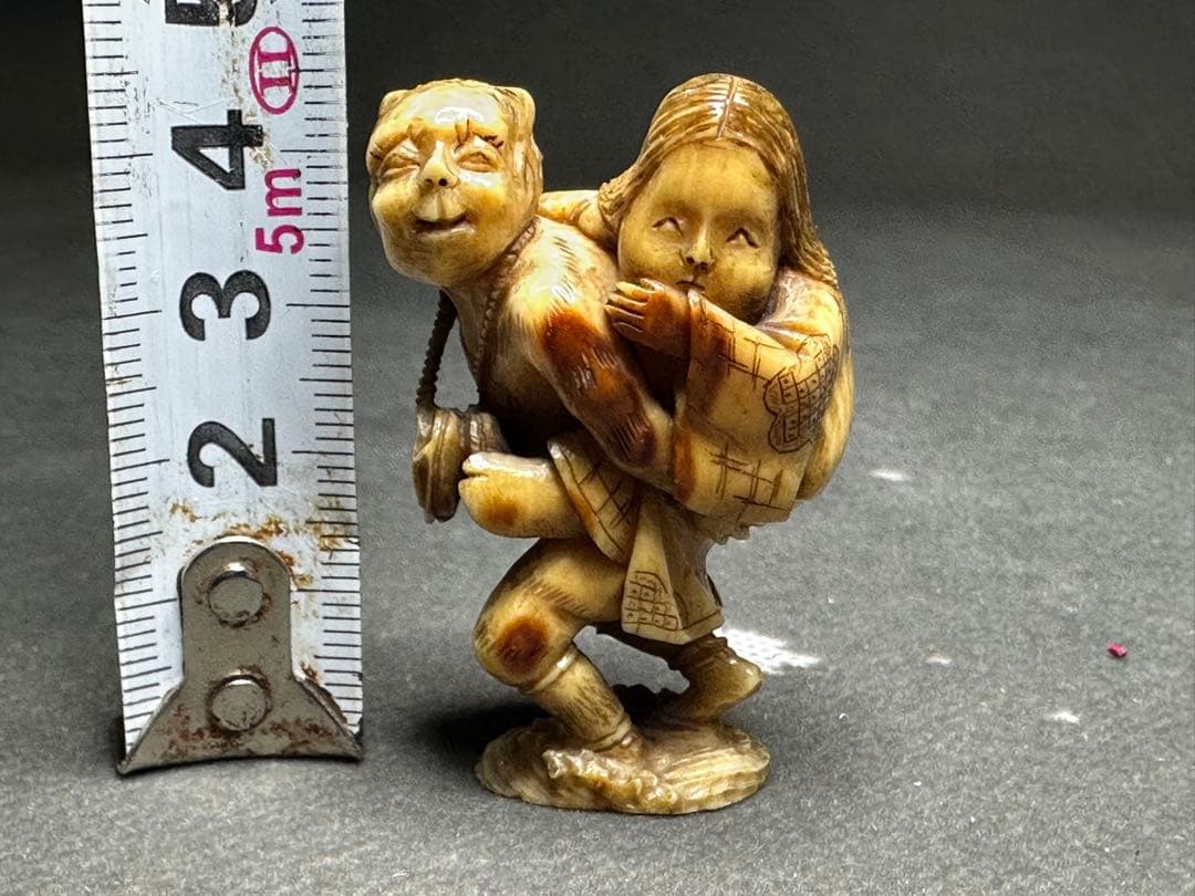 極上　鬼　置物　根付　印籠　天然素材　アンティーク　骨董　飾り物　古美術品