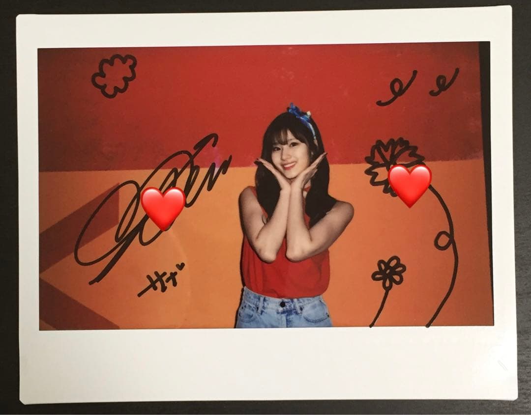 TWICE サナ　直筆サイン入りチェキ　ポラ