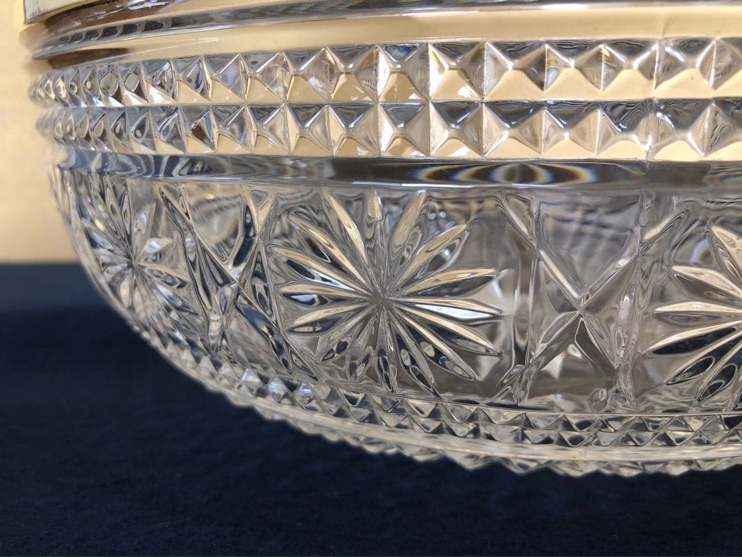 《R》茶道具 義山ガラス 平水指 水崎長寿 塗蓋付 共箱　250827G3