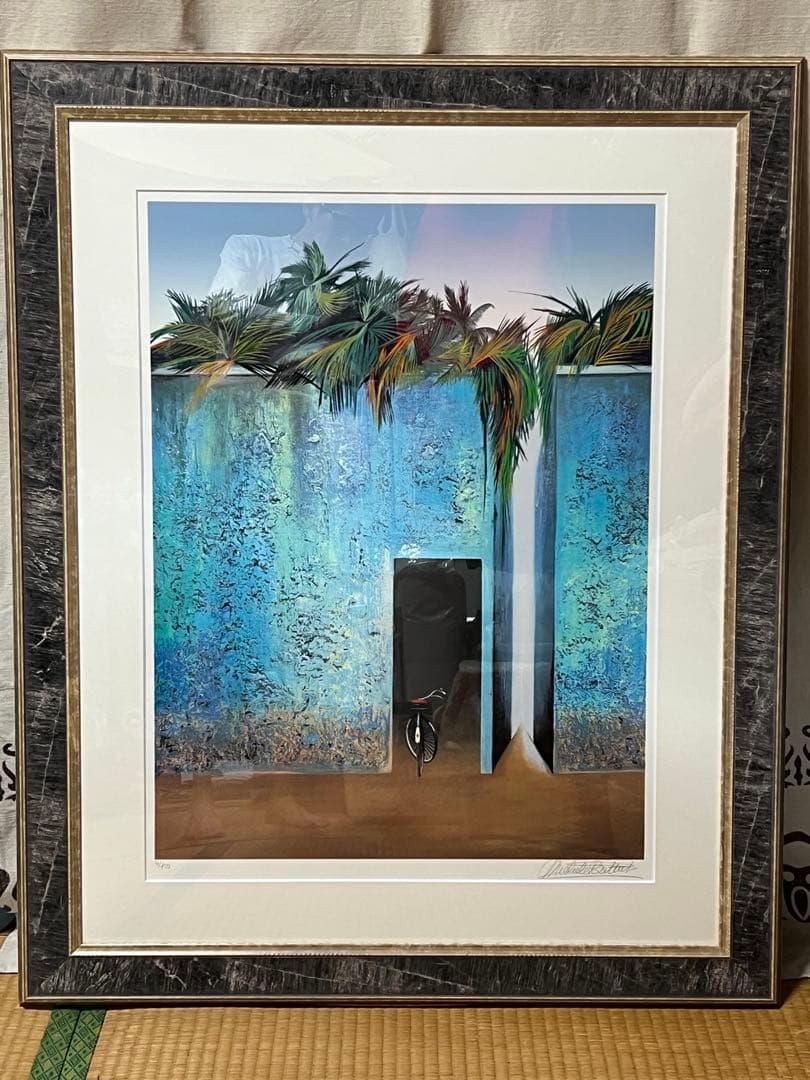 ミッシェル・バテュ「小さな道」4/150 シルクスクリーン 直筆サイン