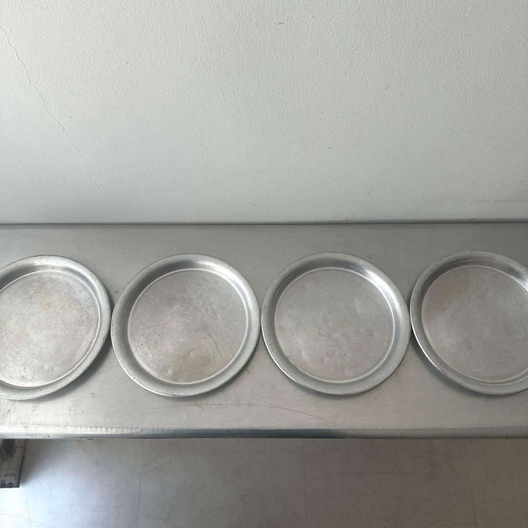 古道具/アルミのトレー４枚セット