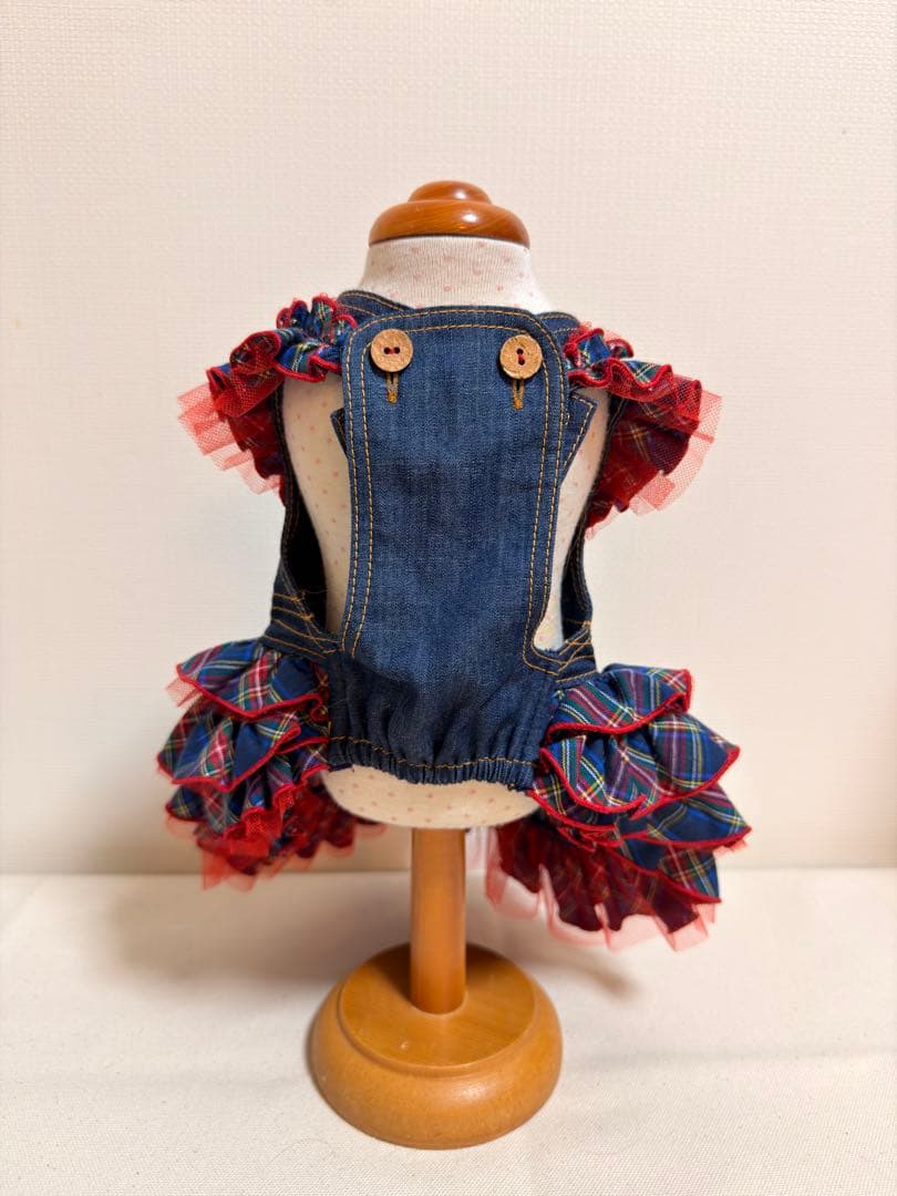 ☆リュクスバーディ☆プレイドデニムスカート　SS ワンピース