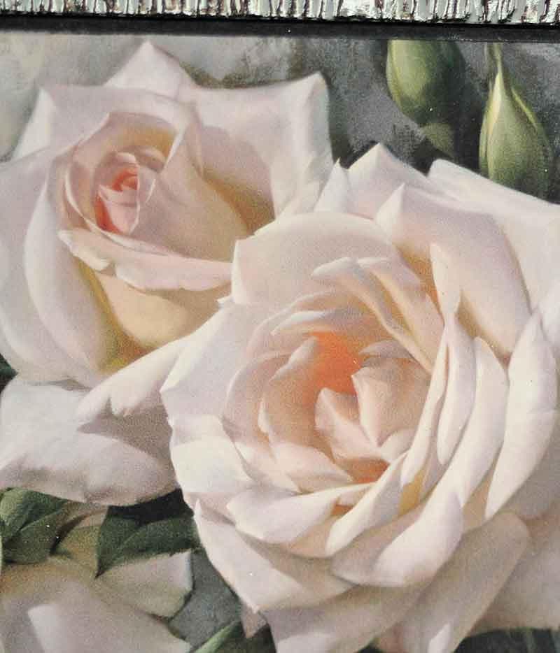 イタリア額絵 ローズ バラ シルバー アートフレーム 1414-3A163S